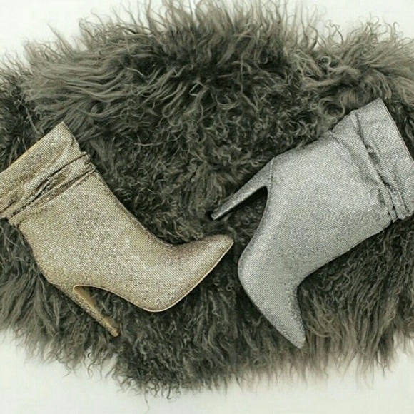 Silver Heeled Glitter Booties - Picture 6 of 8